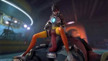 Overwatch - Tracer x Roadhog (Animated, Sound) [Guilty]